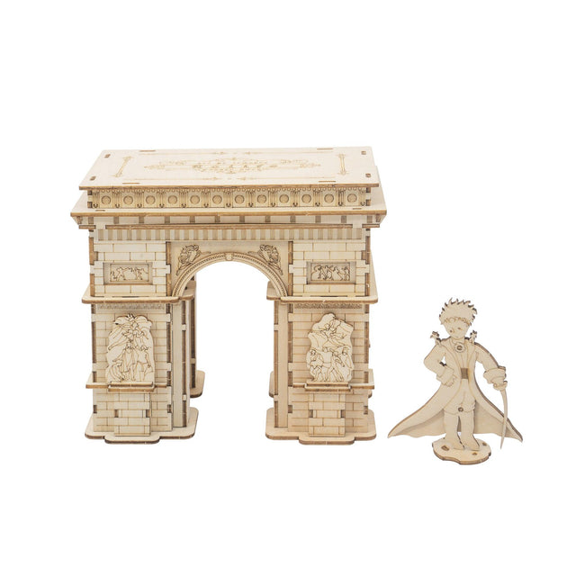 3D Modern Wooden Puzzle | Arc De Triomphe with The Little Prince Figurine - Hands Craft US, Inc.